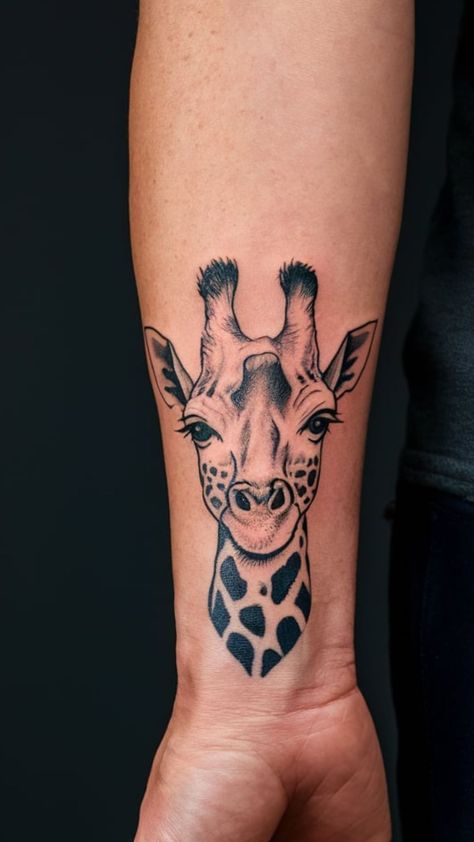 Giraffe Tattoo Matching Giraffe Tattoo, Giraffe Tattoo Men, Elephant Giraffe Tattoo, Tiny Giraffe Tattoo, Minimalist Giraffe Tattoo, Simple Giraffe Tattoo, Geometric Giraffe Tattoo, Baby Giraffe Tattoo, Giraffe Tattoo Ideas