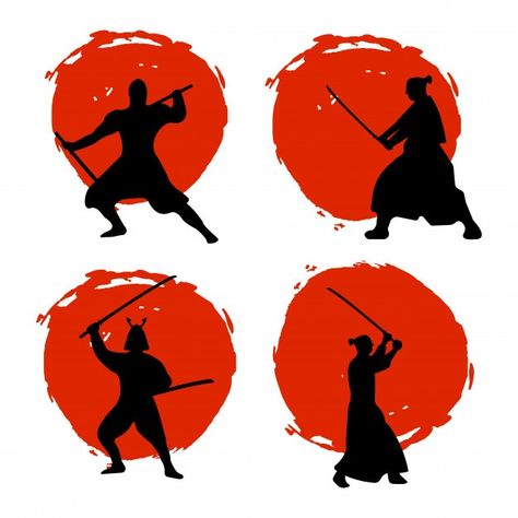 Samurai Pose, How To Draw Venom, Green Samurai, Samurai Style, Moon Silhouette, Samurai Warriors, Silhouette Tattoos, Small Hand Tattoos, Ninja Warrior