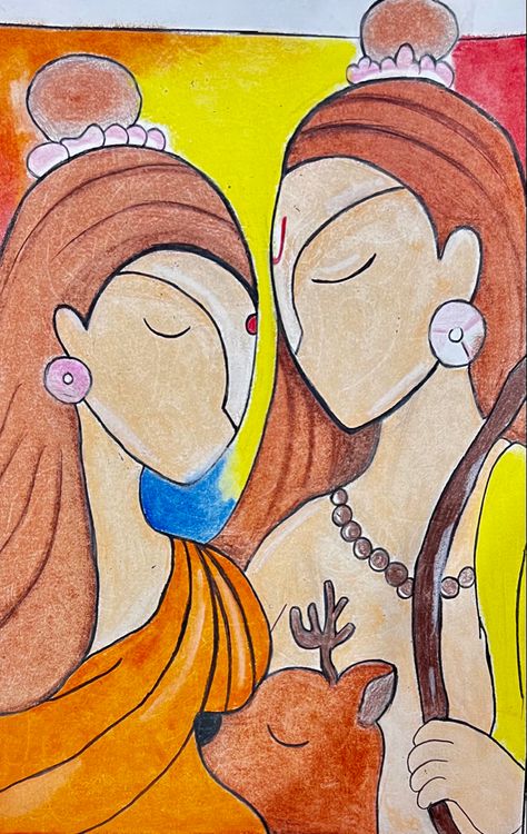 Ram sita oil pastel drawing #art #drawing #oilpastelart #oilpastelpainting #Ramsita Ramsita Drawings, Sita Ram Drawing Easy, Ram Sita Easy Drawing, Ram Sita Mandala Art, Ram Sita Drawing Sketch Easy, Ram And Sita Drawing, Sita Ram Drawing, Ram Sita Drawing, Sita Drawing