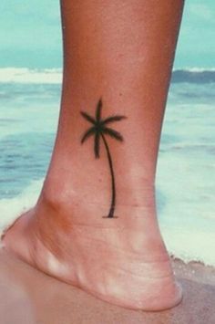 1000+ ideas about Beach Tattoos on Pinterest | Palm Tree Tattoos ... Black Tree Tattoo, Tebori Tattoo, Tree Tattoo Ankle, Palm Tree Tattoo Ankle, Tattoo Ankle, Anker Tattoo, Palm Tattoos, Tattoo Zeichnungen, Summer Tattoo