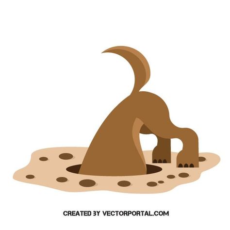 Dog digging a hole vector illustration Dog Digging, Truffle Hunting, Inspiration Story, Digging Holes, Aquarium Pump, Gingerbread Village, Vector Art Design, Aquarium Lighting, Aquarium Decor