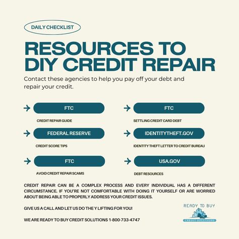 Here are resources to DIY credit repair! DM us with any questions! - #MoneyManagement #FinancialEducation #creditrepairservices #money #CreditScore #debtfree #CreditReport #FinancialSuccess #creditscore #CreditComeBack #CreditFix #credit #readytobuycreditsolutions #lasvegas #Vegas Rebuilding Credit Fast, Fixing Credit, How To Start A Credit Repair Business, Credit Repair Diy, Repairing Credit, Credit Repair Letters, How To Fix Credit, Fix Your Credit, Credit Repair Services