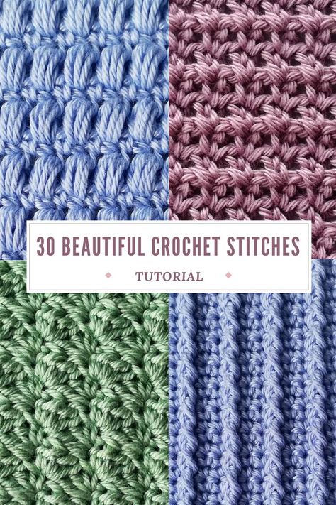 Crochet Stiches For Beginners Step By Step How To Make, List Of Crochet Stitches, Types Of Crochet Stitches Chart, Best Crochet Stitches For Chunky Yarn, Crochet Stitches No Holes, Crochet Stiches Names, Fun Stitches Crochet, Counterpane Stitch Crochet, Crochet Blanket Stitch Ideas