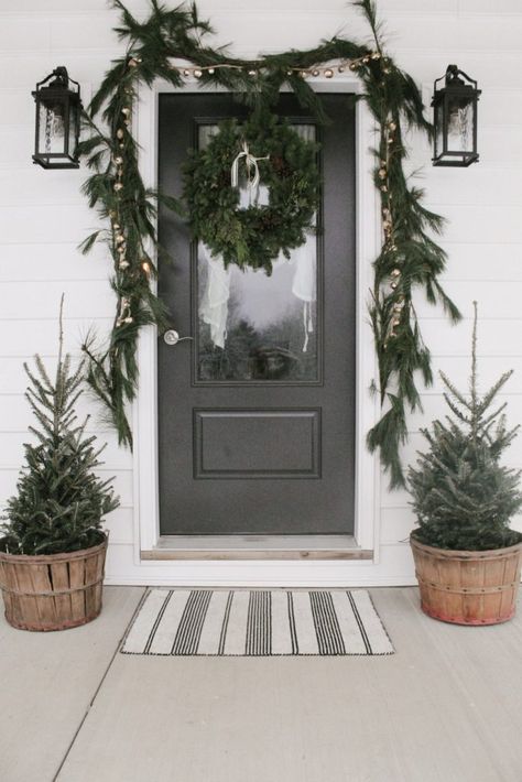 Jingle Bell Winter Front Porch Winter Front Porch Decor, Winter Front Porch, Christmas Front Porch, Christmas Porch Decor, Christmas On A Budget, Christmas Inspo, Christmas Porch, Front Porch Christmas Decor, Decor Minimalist