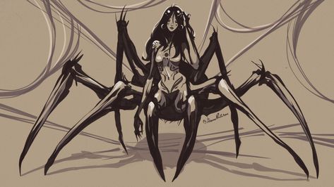 Spider Drawing, Monster Girl Encyclopedia, Spider Art, Monster Characters, Monster Concept Art, Concept Art Drawing, Beautiful Dark Art, Mythical Creatures Art, Creature Concept Art