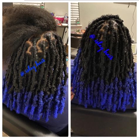 Blue Soft Locs, Invisible Locs, Soft Locs, Curly Crochet Hair Styles, Butterfly Locs, Big Box Braids Hairstyles, Girl Hairstyle, Faux Locs Hairstyles, Box Braids Hairstyles For Black Women