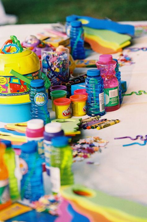 Use bubbles, play-doh, and crayons for the ultimate kids table entertainment! Kids Table | SampleHouse Diy Kids Table, Kids Table Wedding, Wedding Reception Activities, Reception Activities, Vowel Renewal, Charlottesville Wedding, Kids Wedding, Wedding Activities, Kids Table