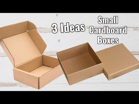 3 Budget-Friendly DIYs Using Small Cardboard Boxes | Creative Cardboard Crafts - YouTube How To Make A Small Box Out Of Cardboard, Crafting With Cardboard, Cardboard Box Crafts Storage, Small Cardboard Crafts, Small Cardboard Box Crafts, Diy Crafts Cardboard, Cardboard Crafts Decoration, Cardboard Box Diy, Cardboard Crafts Diy