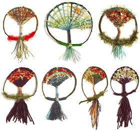 Cassie Stephens: In the Art Room: Tree Weaving with Third Grade Tree Weaving, Tree Of Life Mandala, Tree Of Life Crafts, Student Crafts, Cassie Stephens, Outfit Photos, Memory Tree, Dream Catcher Diy, Trendy Tree