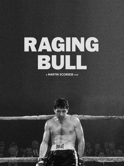 Raging Bull 1980, Raging Bull Wallpaper, Raging Bull Movie, Raging Bull Poster, Martin Scorsese Movies, Film Cult, Film Posters Art, Septième Art, Film Poster Design