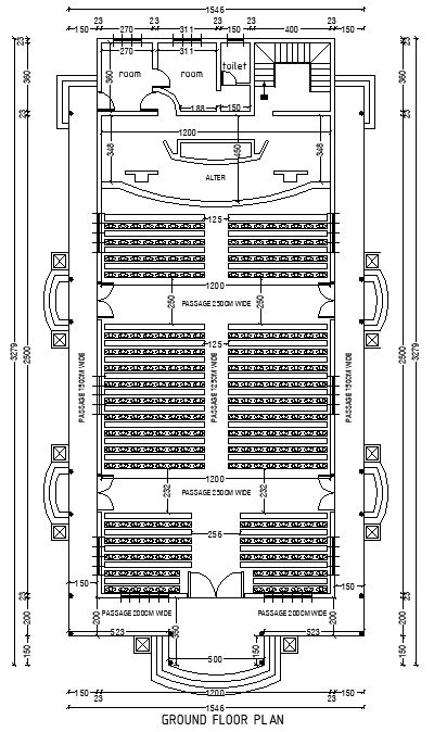 Church Floor Plans Layout, Church Plans Layout, Modern Church Architecture, Church Floor Plans, Auditorium Plan, Front Portico, Church Building Plans, Parking Plan, Church Design Architecture