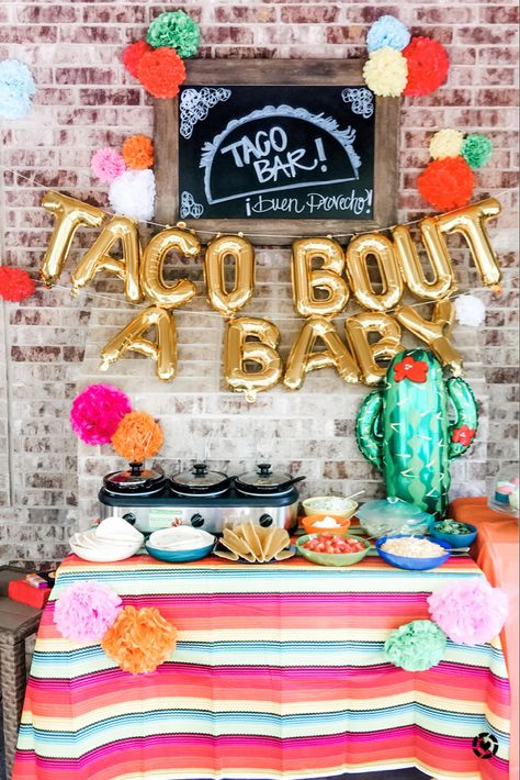 Taco Bout It Party, Taco Bout Being One, Juicy Secret Gender Reveal Theme, Gender Reveal Ideas Fiesta Theme, Taco Bout A Baby Shower Decorations, Baby Shower Cinco De Mayo Theme, Taco About Twins Baby Shower Ideas, Taco Baby Gender Reveal, Cactus Gender Reveal Party