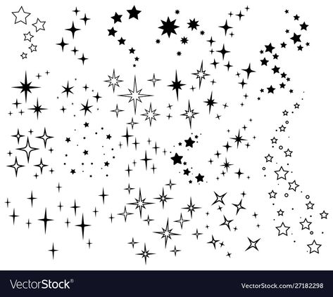 Sparkle Filler Tattoo, Star Background Tattoo, Sparkle Tattoo Filler, Stars And Dots Tattoo, Free Symbol Tattoo, Filler Tattoo Ideas Gap Stars, Star Light Tattoo, Stars Drawing Tattoo, Galaxy Stars Tattoo