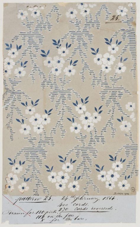 Textile Design | J. D. Cornuaud | V&A Explore The Collections Vintage Textiles Patterns, Bauhaus Textiles, Paisley Wallpaper, Graphic Motif, Modern Textiles, Flower Pattern Design, Vintage Floral Pattern, Japanese Textiles, Flower Prints Art