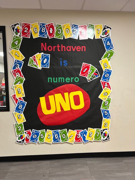 Superstar Bulletin Board Ideas, Scrabble Door Classroom, Game Show Bulletin Board Ideas, Bulletin Board Ideas For Clubs, Game On Classroom Theme, Back To School Bulletin Board Ideas 2024, After School Program Bulletin Boards, Board Game Themed Bulletin Boards, Board Game Themes Decorations