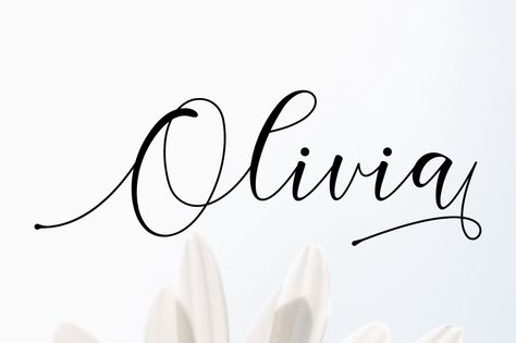 Olivia Font | dafont.com Olivia Tattoo Name Fonts, Olivia Signature Ideas, Olivia Tattoo, Handwritten Fonts Alphabet, Wedding Fonts Calligraphy, Calligraphy Fonts Handwritten, Logo Handwritten, Photoshop Fonts, Calligraphy Fonts Alphabet