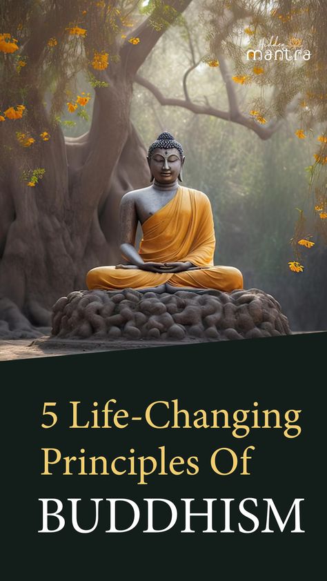 5 Life-Changing Principles Of Buddhism Buddhism For Beginners, Buddhism Philosophy, Spiritual Buddha, Buddhism Beliefs, Best Buddha Quotes, Eckart Tolle, Buddhist Beliefs, Life Principles, Be A Good Human