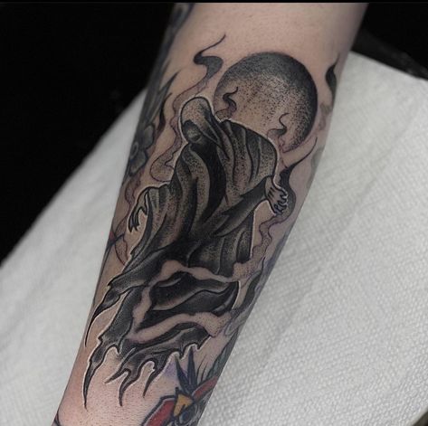 Dementors Tattoo, Dementor Tattoo, Noah Tattoo, Harry Potter Tattoo Sleeve, Rome Ga, Potter Tattoo, Harry Potter Tattoo, Flash Sheet, Tattoo Sleeve