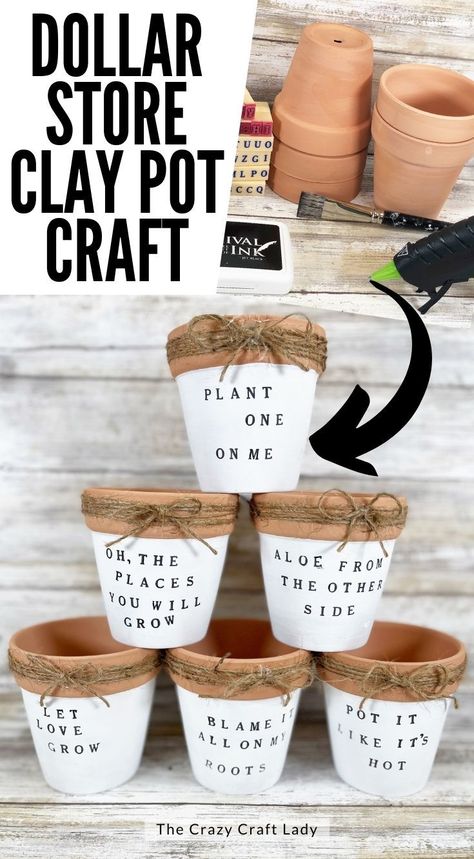 Cute Pots For Plants Diy, Crafts With Plant Pots, Cricut Terra Cotta Pot, Terracotta Pot Gift Ideas, Diy Decorated Pots For Plants, Diy Cute Plant Pots, Plant Pot Gift Ideas, Planter Sayings Plant Pots, Diy Painted Terracotta Pots Ideas