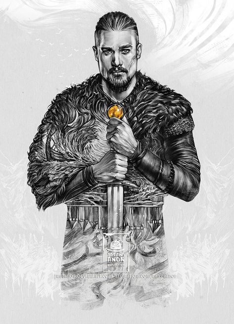 ArtStation - Uhtred of Bebbanburg, Tatiana Anor Uhtred Of Bebbanburg, Viking Wallpaper, Series Posters, Last Kingdom, Vikings Ragnar, Norse Myth, Nordic Tattoo, The Last Kingdom, Hip Hop Art