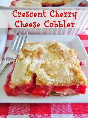 Crescent Cherry Cheese Cobbler Cherry Cheesecake Cobbler, Cheesecake Cobbler, Cheesecake Trifle, Fruit Ideas, Pellet Smoker, Cake Mug, Berry Berry, Delicious Deserts, Cherry Desserts