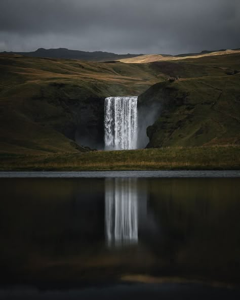 Iceland Photography Landscapes, Waterfall Iceland, Iceland Nature, Skogafoss Waterfall, Iceland Photos, Iceland Landscape, Waterfall Pictures, Iceland Photography, South Iceland