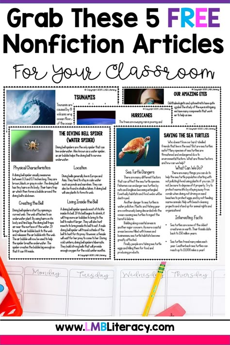 Informational Text 3rd Grade, Inferencing Nonfiction Text, Reading Articles For Middle School, Feature Article Writing, Nonfiction Summary Graphic Organizer, Feature Article Examples For Students, Interesting Articles To Read, Nonfiction Summary, Informational Text Activities