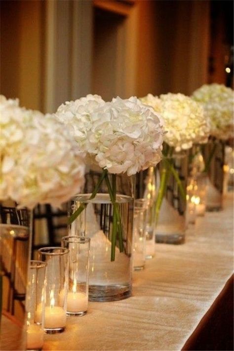 21 Simple Yet Rustic DIY Hydrangea Wedding Centerpieces Ideas