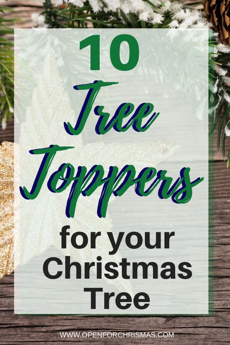 Looking for a Christmas tree topper? Use our guide and find out 10 best Christmas tree toppers to decorate your tree this year. Christmas decorations for your home. Natural Christmas Tree Toppers, Simple Farmhouse Tree Topper, Homemade Tree Toppers Christmas, Outdoor Christmas Tree Toppers, Sparse Christmas Tree Topper, 4 Ft Christmas Tree Topper, Tree Toppers For Small Christmas Trees, Vintage Christmas Tree Toppers For Sale, Country Tree Topper Ideas