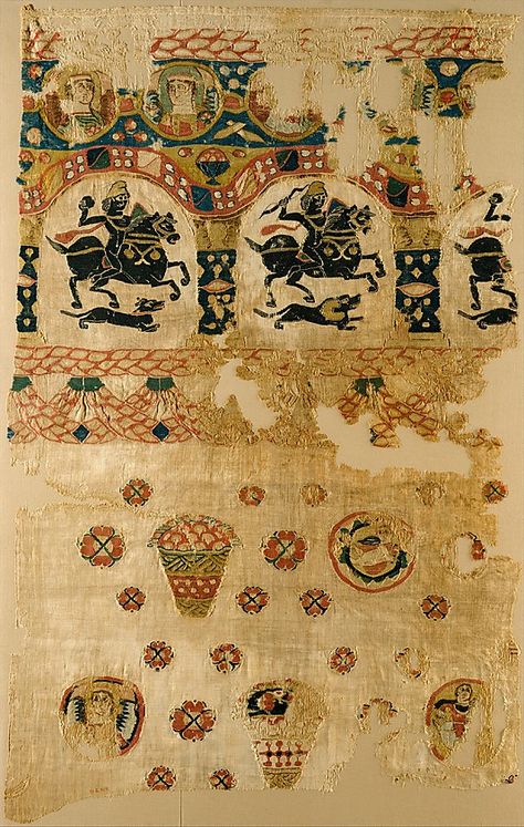 Fragment From A Coptic Hanging  --  5th Century  --  Egypt  --  Linen & Wool  --  Metropolitan Museum of Art Christian Imagery, Dancing Figures, Classic Image, Antique Textiles, Tapestry Weaving, Ancient Art, Metropolitan Museum Of Art, Metropolitan Museum, Fabric Art