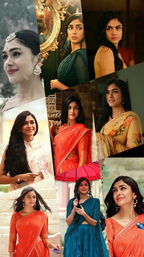 Seetharamam Movie Blouse, Sita Raman Photos Saree, Seetharamam Blouse Models, Mrunal Thakur Aesthetic, Sita Mahalakshmi Sita Ramam, Mrunal Thakur Sita Ramam Outfits, Sita Mahalakshmi Saree, Sita Mahalakshmi Outfits, Sita Ramam Outfits