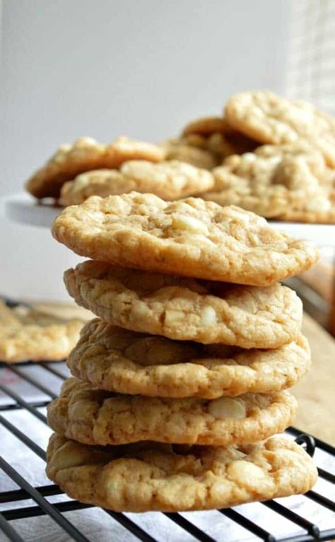 Marry Me Cookies, Chocolate Rugelach Recipe, Cherry Oatmeal Cookies, Rugelach Recipe, Cherry Oatmeal, White Chocolate Cherry, Cookies With White Chocolate, Macadamia Cookies, White Chocolate Macadamia