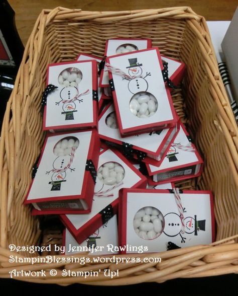 Stampin Up Christmas Craft Fair Ideas, Stampin Up Craft Fair Ideas, Stampin Up Craft Fair Ideas To Sell, Snowman Treats, Candy Gifts Diy, Christmas Treats Holders, Up Craft, Christmas Bazaar, Christmas Craft Show