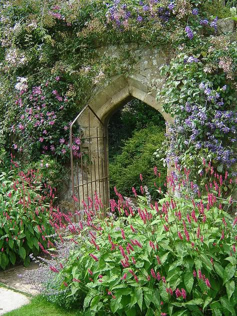 Gateway in the Sudeley Castle Gardens ~ Winchcombe, Gloucestershire, England Castle Gardens, A Garden, Gate, Castle, Flowers