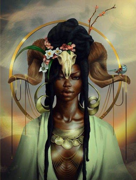 Capricorn Horoscope Art Black Love, Arte Aries, Aries Art, Pork Bbq, African American Artwork, African Queen, Goddess Art, Black Love Art, Zodiac Art