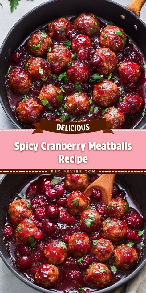 Craving a delicious appetizer that stands out during the holidays? These Spicy Cranberry Meatballs make a flavorful addition to your Christmas dinner ideas! With a balance of heat and sweetness, they’re sure to be a hit. Remember to save this recipe for your festive occasions! Dinner Over Rice, Spicy Cranberry Meatballs, Meatball Side Dishes, Holiday Meatballs, Christmas Dinner Dishes, Friendsgiving Appetizers, Sweet Meatballs, Cranberry Appetizer, Meatball Appetizer Recipe