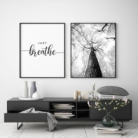 Printable Bedroom Wall Art, Relax Wall Art, Quote Decor, Metal Tree Wall Art, Home Decor Quotes, Art Quote, Just Breathe, Trendy Home, Beautiful Bedrooms