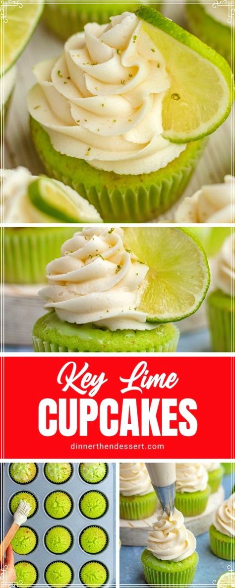 Key Lime Cupcakes bake tangy, sweet key lime pie flavor into light, fluffy cupcakes with real key lime juice and creamy sweet lime frosting. Key Lime Frosting, Coconut Cream Cupcakes, Cupcakes Coconut, Lime Frosting, Lime Buttercream, Key Lime Recipes, Key Lime Cupcakes, Key Lime Desserts, Lime Cupcakes