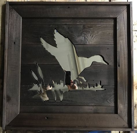 Waterfowl Decor, Hunter Decor, Hunting Crafts, Nature Clock, Cabin Wall Decor, Saw Wood, Cnc Wood, Cnc Projects, Art Corner