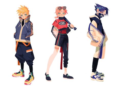 Team kakashi casual Naruto Redesign, Naruto Chibi, Naruto Team 7, Naruto Teams, Naruto Fan Art, Naruto Comic, Naruto Sasuke Sakura, Art Manga, Naruto Cute