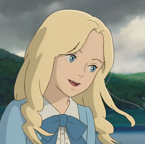 Cute Pfp Blue, Marnie Ghibli, Pfp Blue, Marnie Was There, When Marnie Was There, Studio Ghibli Characters, Cute Pfp, Ghibli Artwork, Studio Ghibli Movies