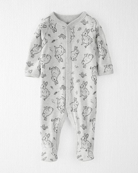 Newborn Footie Pajamas, Baby Pjs, 3 Month Old Baby, Smoothie Healthy, Footie Pajamas, Christmas Jammies, Baby Bunny, Bunny Print, Cute Pajamas