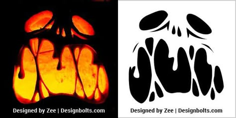 Scary Stencils Pumpkin Template, Pumpkin Carving Ideas Nerdy, Scary Pumpkin Stencil, Evil Pumpkin Carving, Adult Pumpkin Carving, Scary Pumpkin Carving Stencils, Scary Pumpkin Carving Patterns, Pumpkin Carving Stencils Templates, Pumpkin Templates