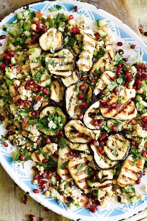 Do you love finding a new summer salad recipe?🥗This tasty halloumi and aubergine salad is a great addition to any garden party this summer and we're sure will go down a treat🧀 Aubergine Salad, Sage Butter Sauce, Garden Party Recipes, Vegetarian Diets, Canapes Recipes, Halloumi Salad, Fresh Summer Salad, Vegetarian Burger, Going Vegetarian