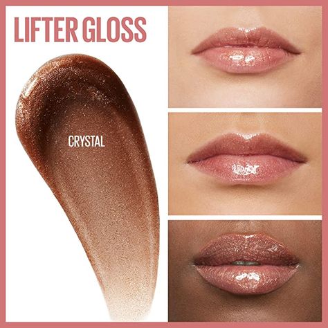 Fenty Beauty dupe Bronze Lips, Maybelline Lifter Gloss, Maybelline Lifter, Lifter Gloss, Maybelline Lip, Lip Contour, High Shine Lip Gloss, Maybelline Makeup, Hydrating Lip Gloss