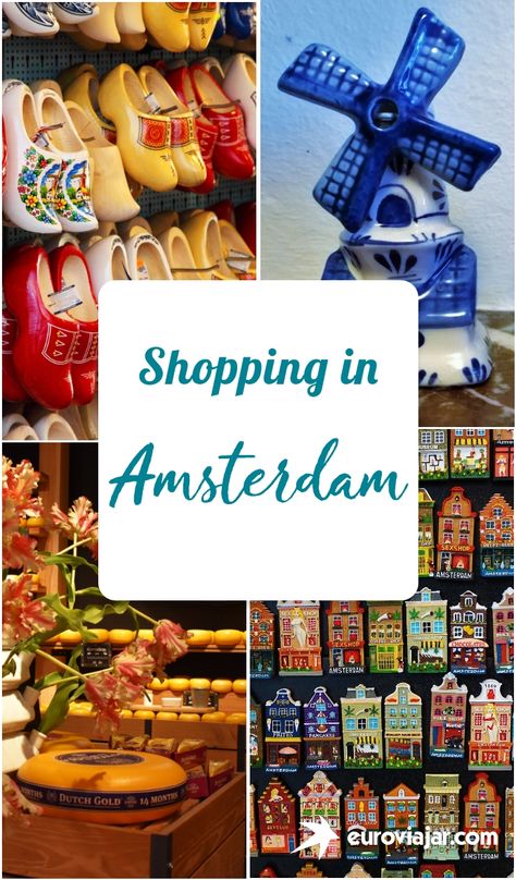 Amsterdam Shopping Street, Markets In Amsterdam, What To Buy In Amsterdam, Things To Buy In Amsterdam, Amsterdam Street Food, Amsterdam Markets, Amsterdam Shops, Windmills In Amsterdam, Tulips In Amsterdam