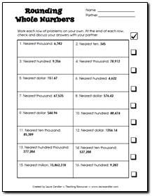 Rounding Numbers Partner Activity Freebie -Common Core Aligned 4.NBT.A.3 - Use place value understanding to round multi-digit whole numbers to any place. Rounding Whole Numbers, Number Place Value, Rounding Numbers, Lab Ideas, Math Lab, Math Madness, Whole Numbers, Math Number Sense, Math School