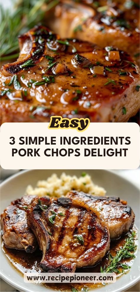 This pin showcases the 3 ingredients essential for making delicious Crock Pot pork chops, evoking comforting family dinner vibes with mouthwatering imagery. Pork Chop Recipes Crockpot, Crockpot Pork Chops, Food Rules, Crockpot Pork, Chops Recipe, Winter Soups, Creamy Mashed Potatoes, Pork Chop Recipes, Family Dinners