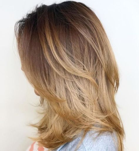 Layered Shoulder-Length Hair with Ombre Medium Length Hair Layered, Haircuts For Medium Length Hair Layered, Medium Length Layered Haircuts, Medium Brunette Hair, Shoulder Length Layered, Hair Cuts With Layers, Hair Layered, Haircuts For Medium Length Hair, Medium Layered Haircuts