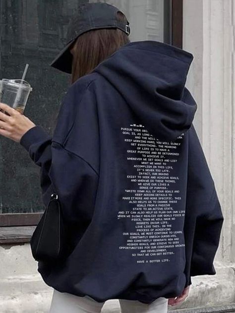 Effortless Style Fall, Casual Chic Fall, Drop Shoulder Hoodie, Chic Fall Outfits, Navy Hoodie, Hoodie Outfit, Oversize Hoodie, Hoodie Design, Graphic Hoodies